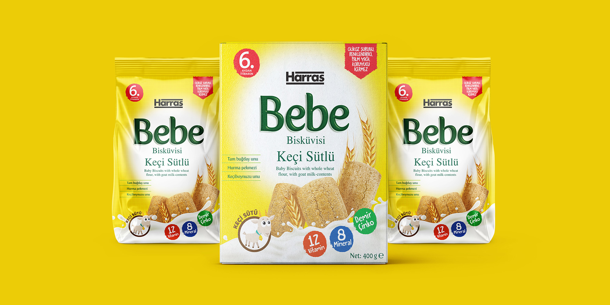 File Harras Bebe Biscuit Box and Pouch Package Design
