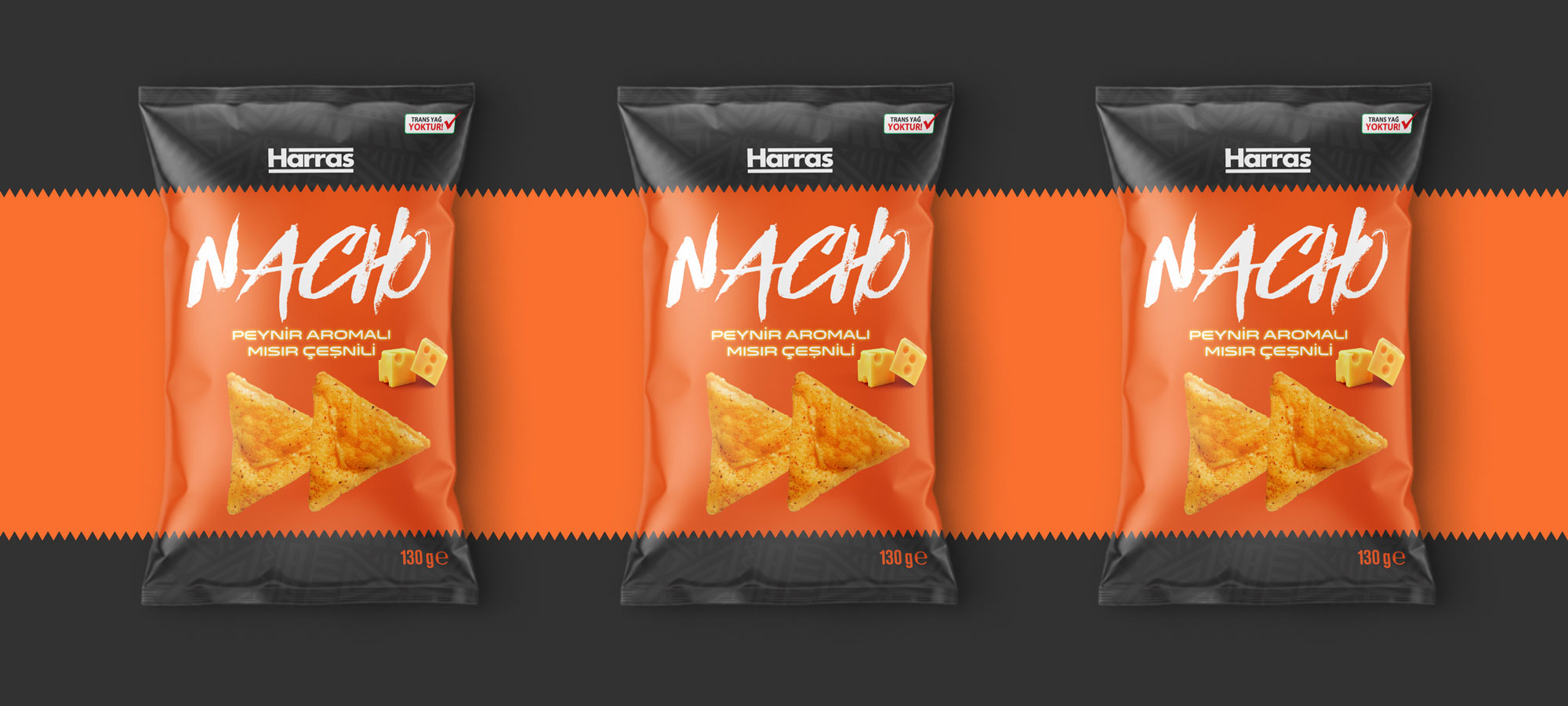 Harras nacho chips package design