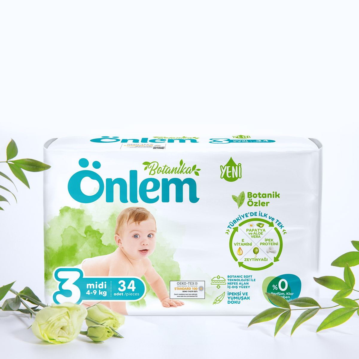 Önlem 34 pieces botanical diaper