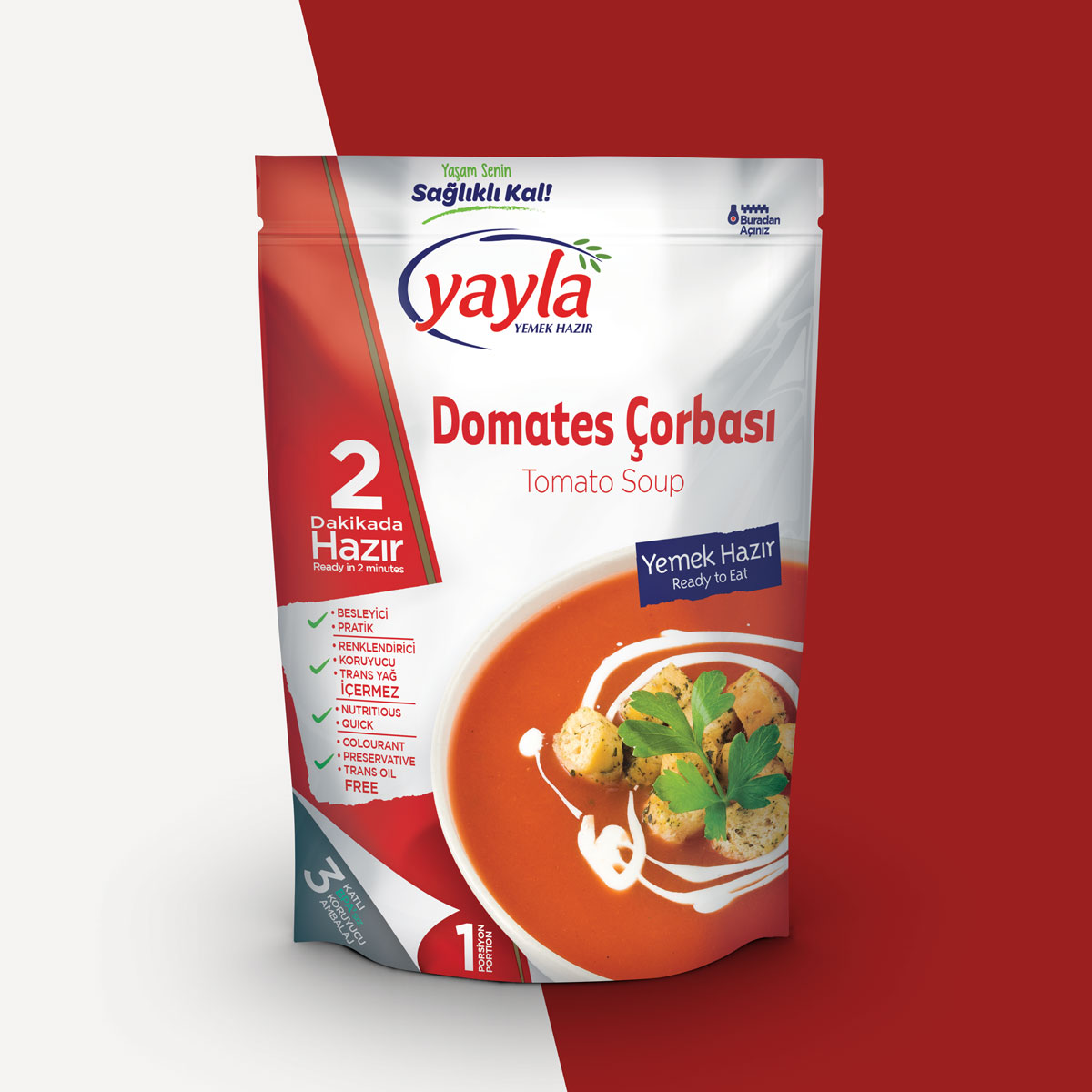 yayla tomato soup package design