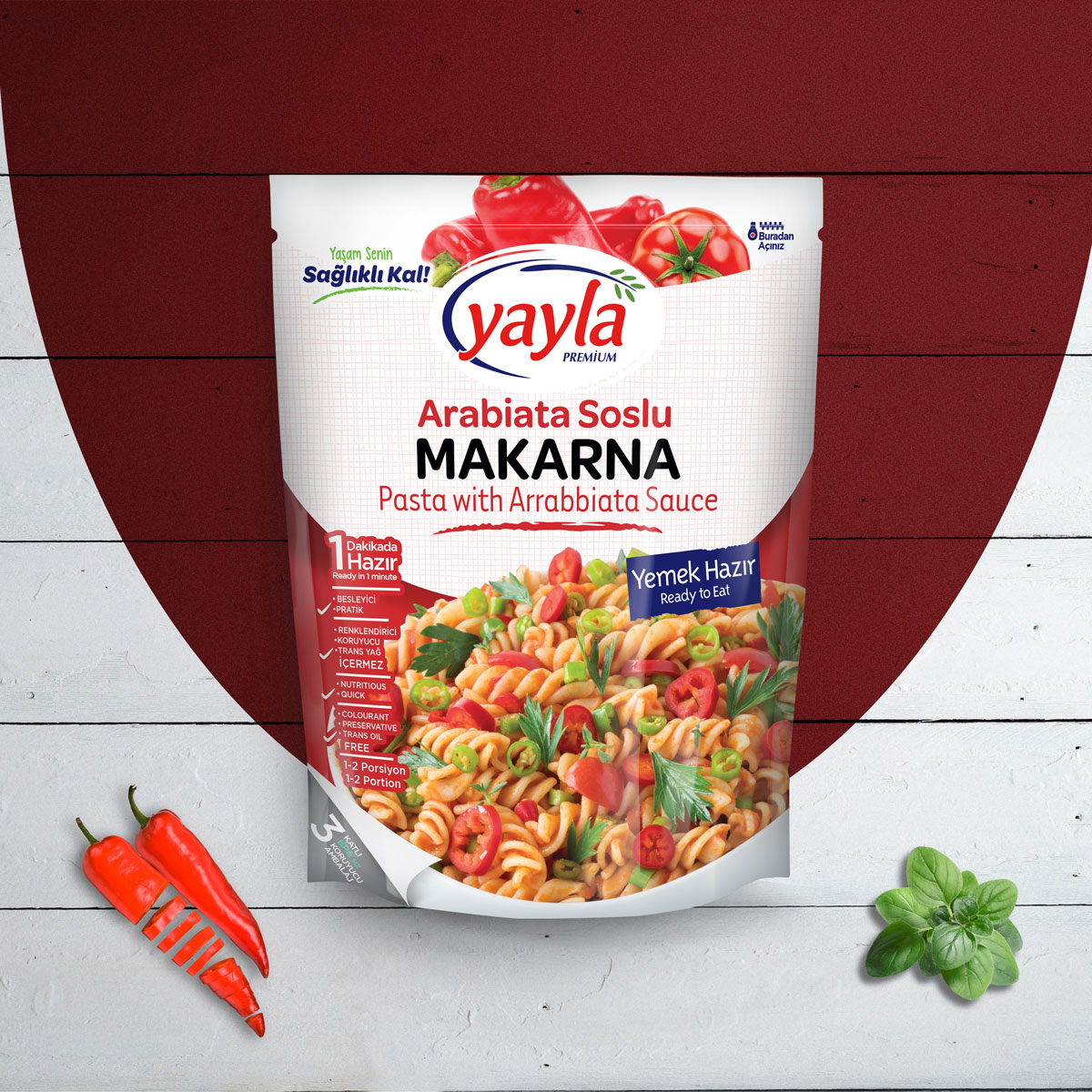 pasta with arabiata sauce package design