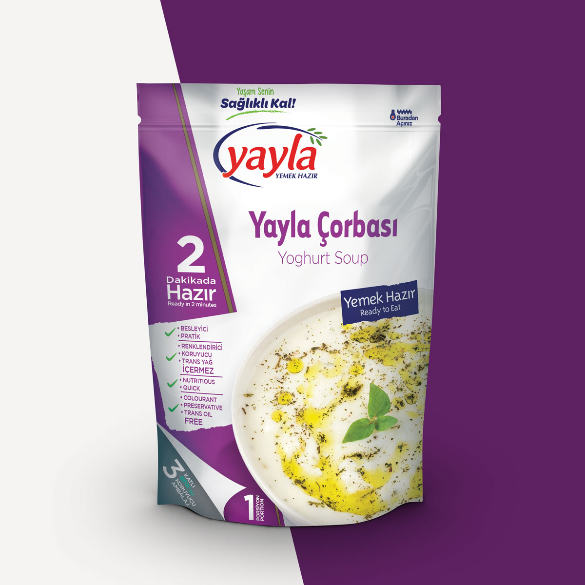 Yayla yoghurt soup package design